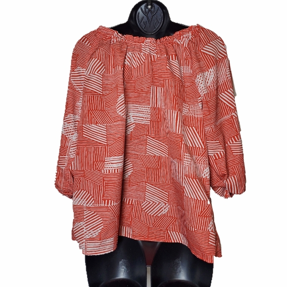 Gap Boat Neck Striped Blouse Size Medium - Picture 2 of 3